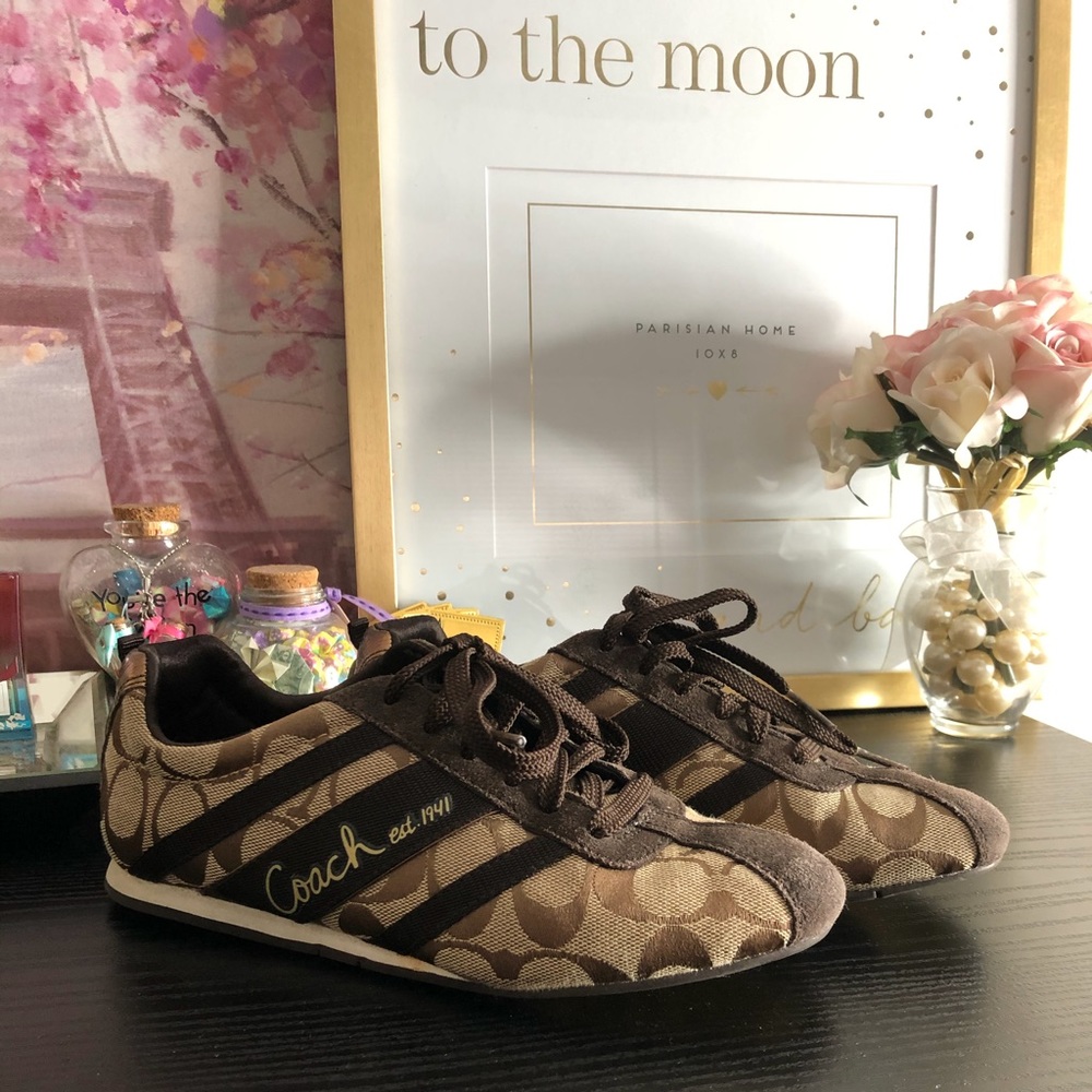 Coach Henrietta Signature C Jacquard & Suede Sneak